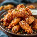 crispy oven-baked football wings with ranch - featured image
