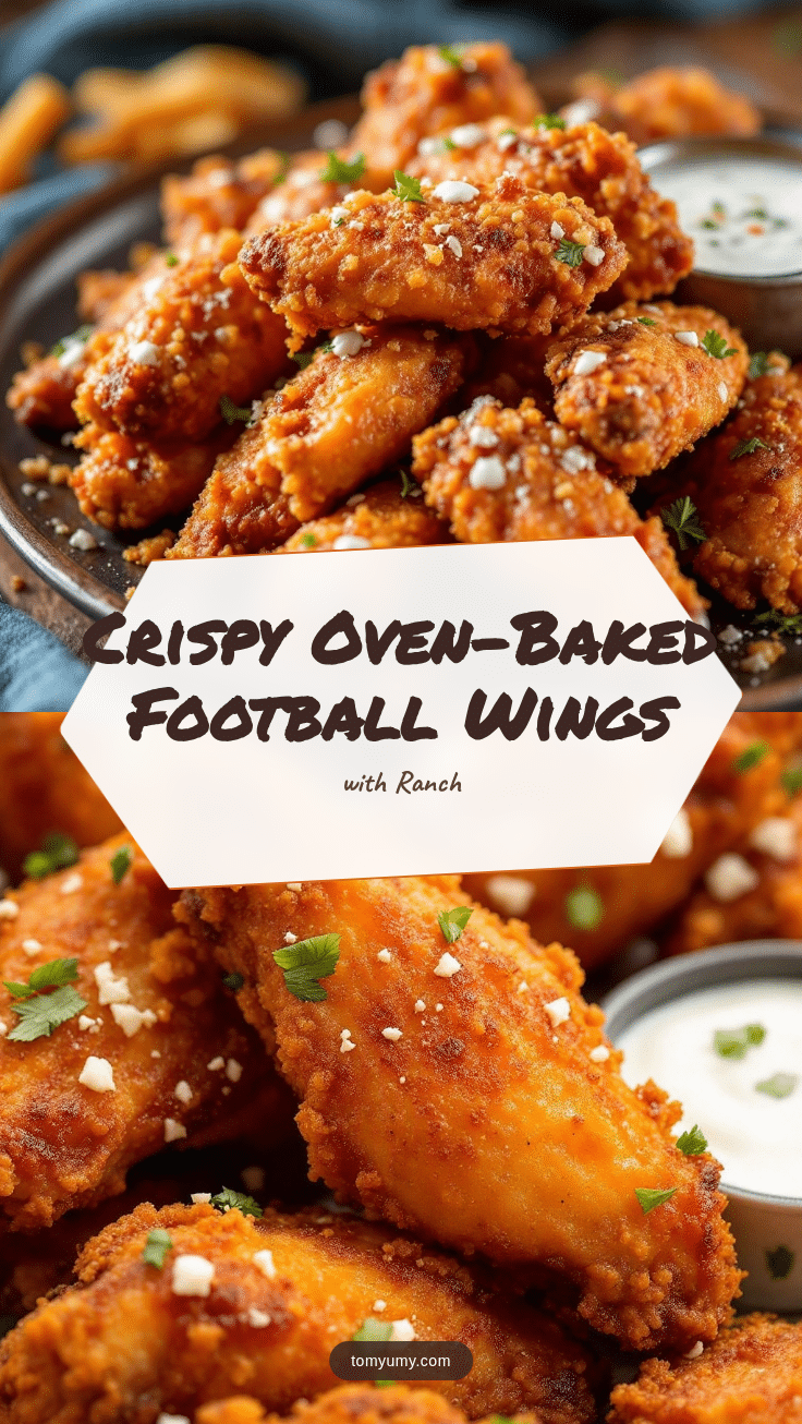 crispy oven-baked football wings with ranch recipe