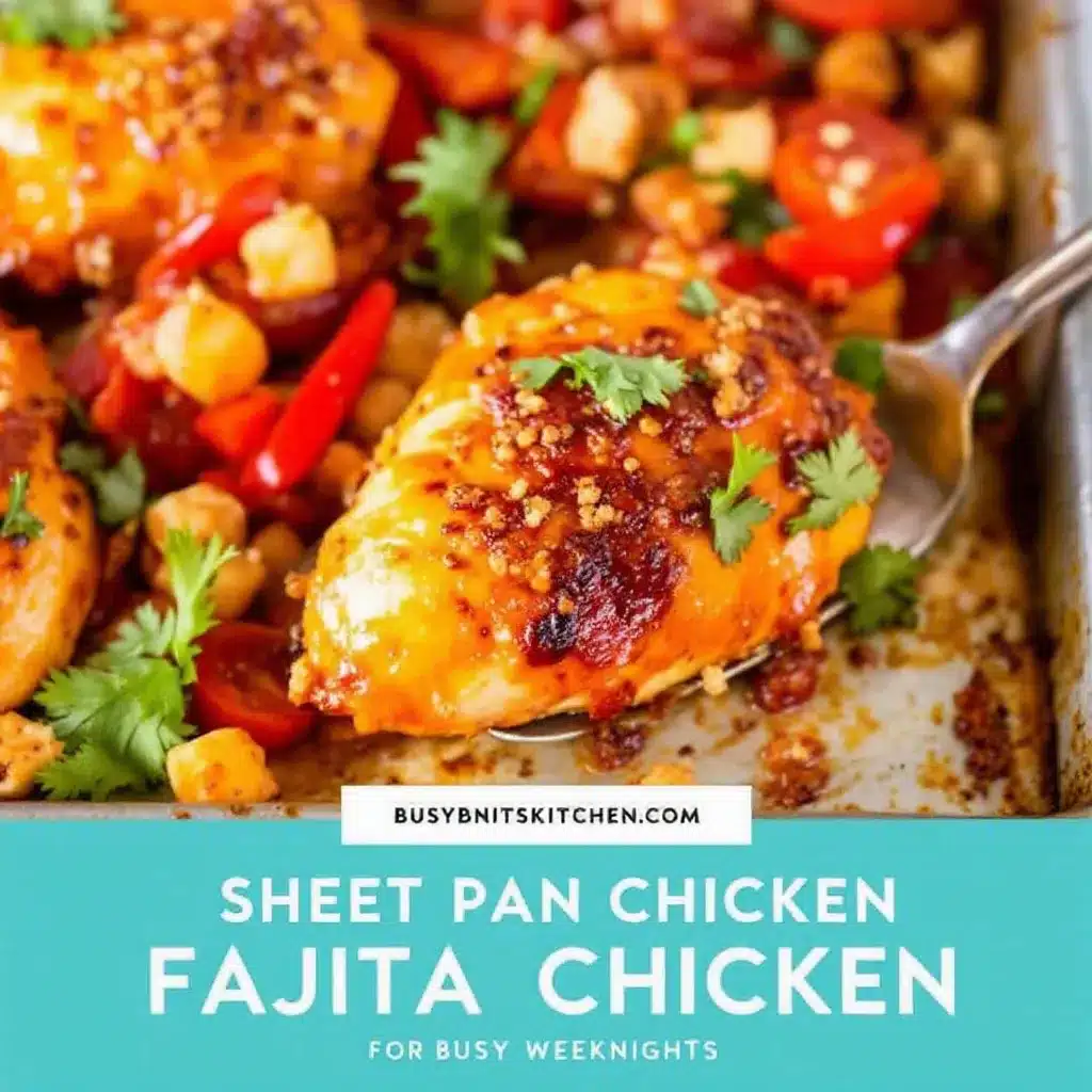 Crispy Sheet Pan Fajita Chicken preparation steps