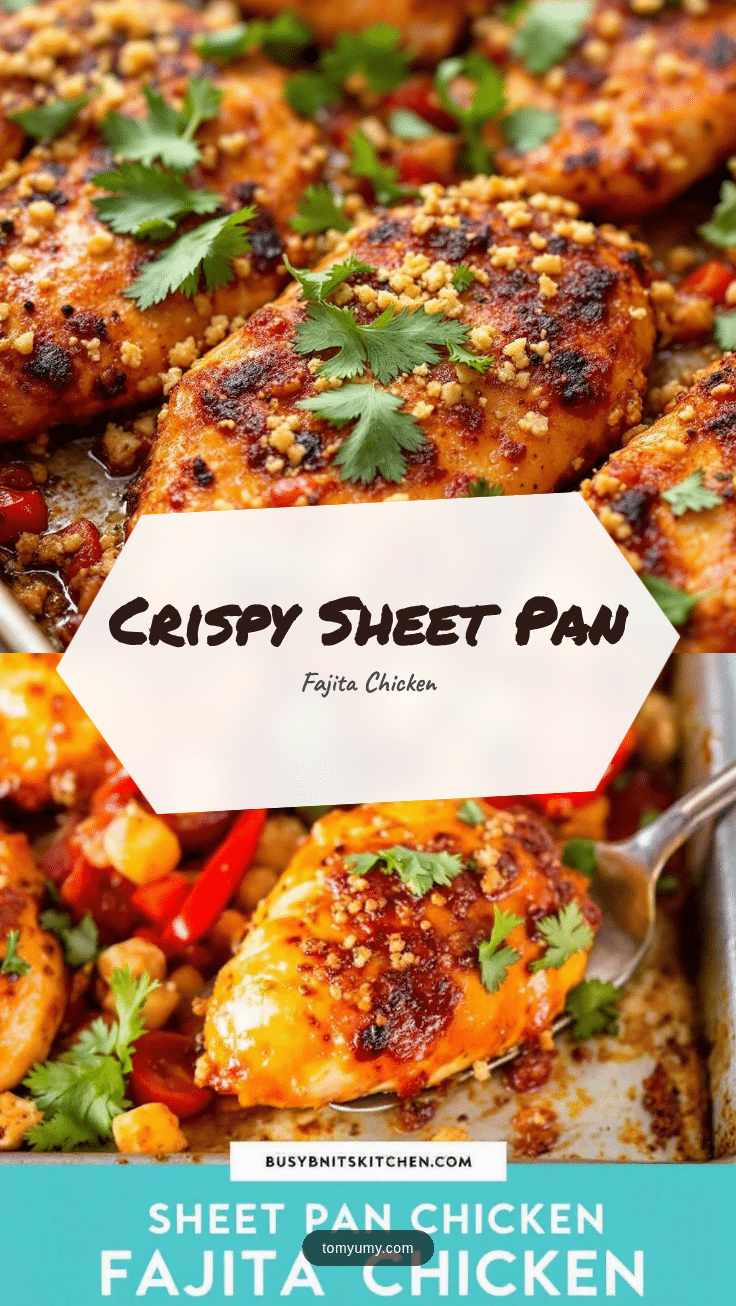Crispy Sheet Pan Fajita Chicken recipe