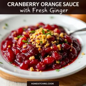Easy Cranberry Orange Sauce with Fresh Ginger - featured image