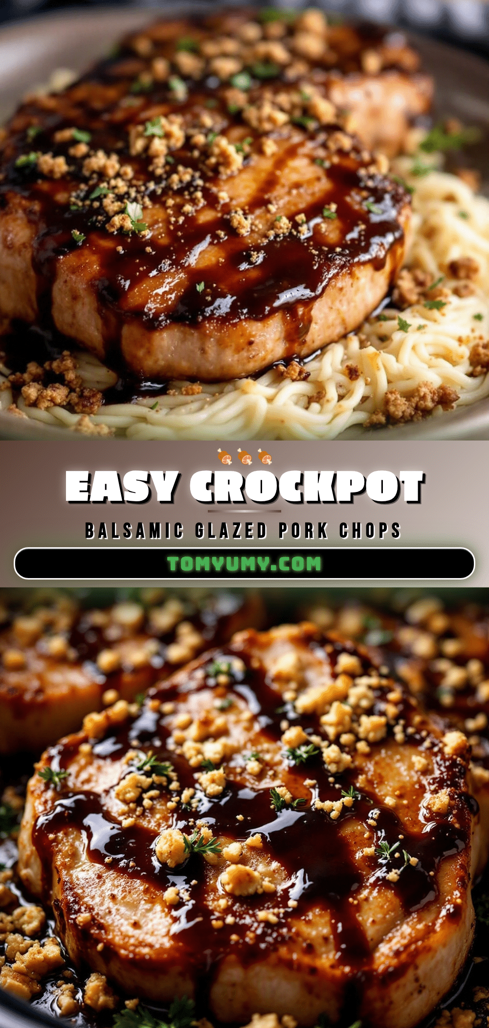 easy crockpot balsamic glazed pork chops recipe