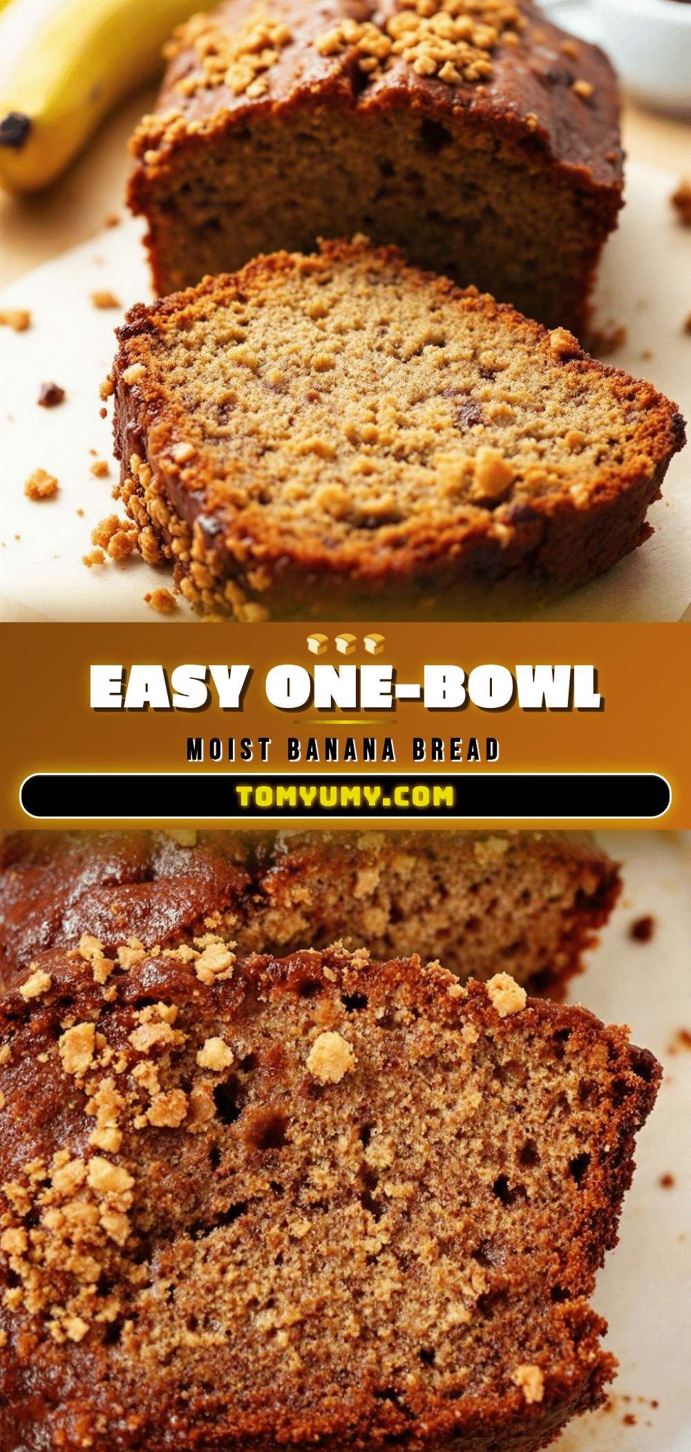easy one-bowl moist banana bread recipe