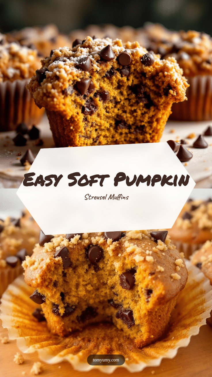 easy soft pumpkin streusel muffins recipe