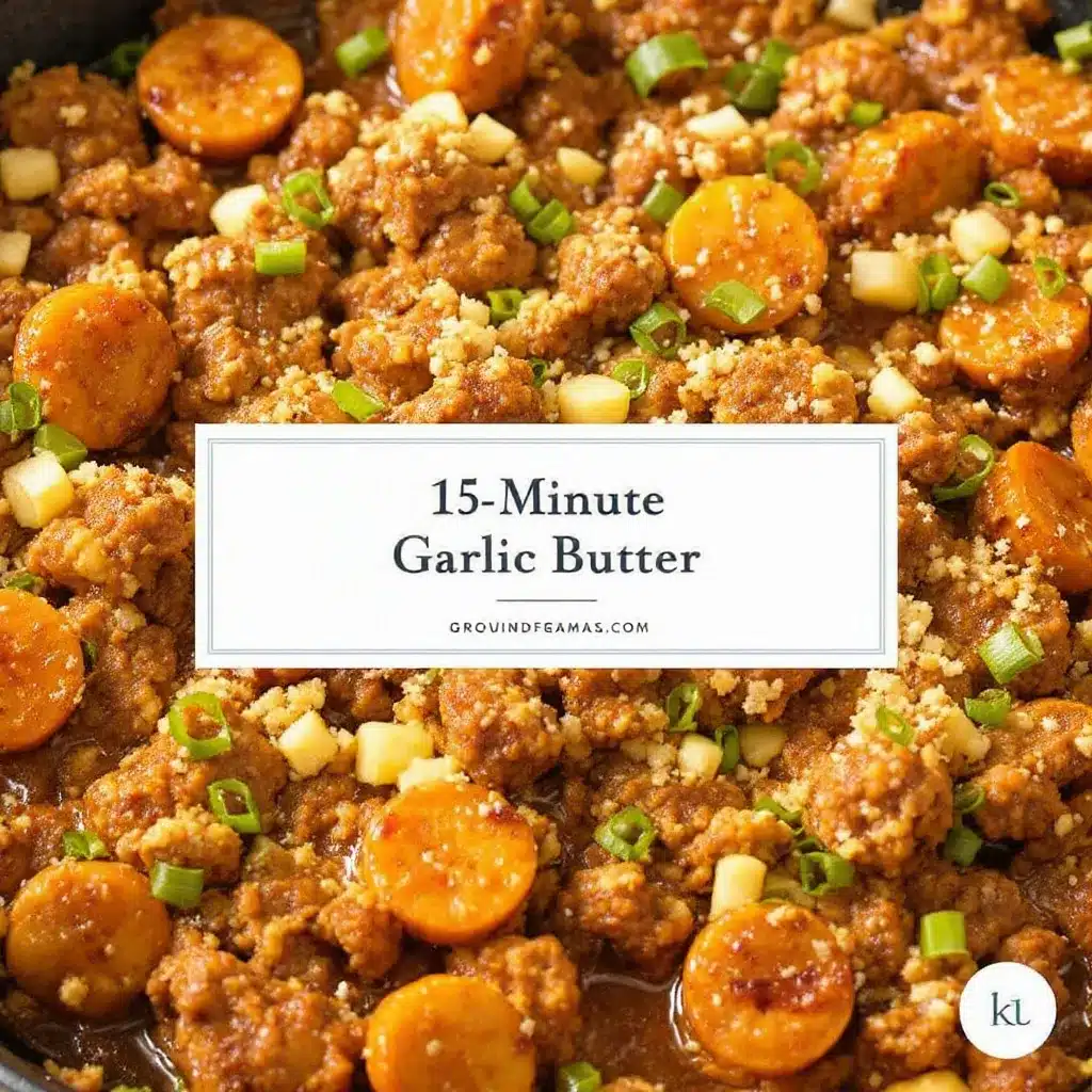 garlic butter ground beef skillet preparation steps
