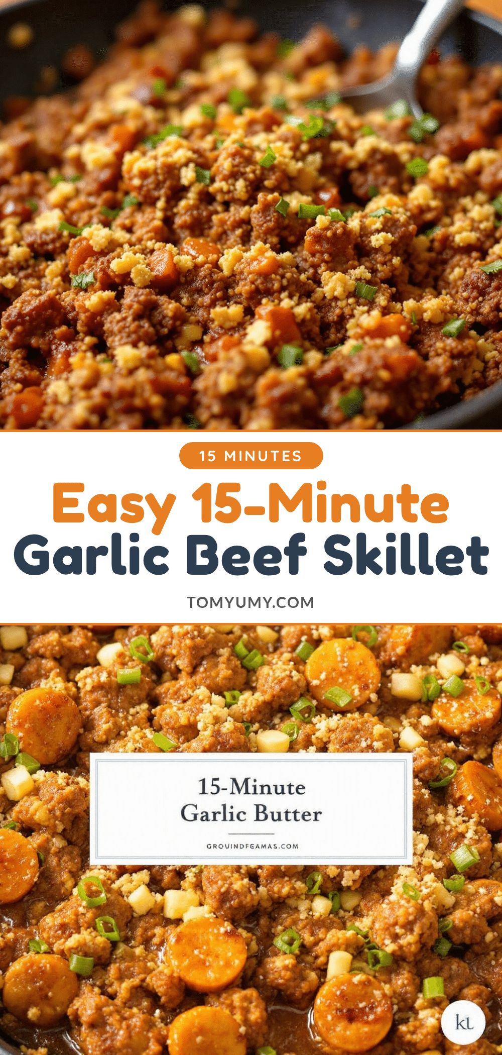 garlic butter ground beef skillet recipe