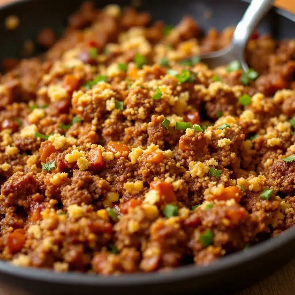garlic butter ground beef skillet - featured image