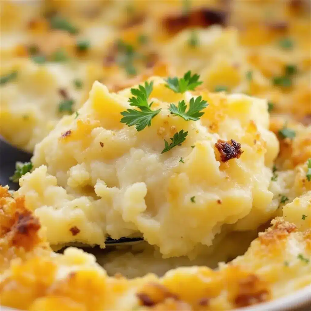 garlic herb mashed potato casserole preparation steps