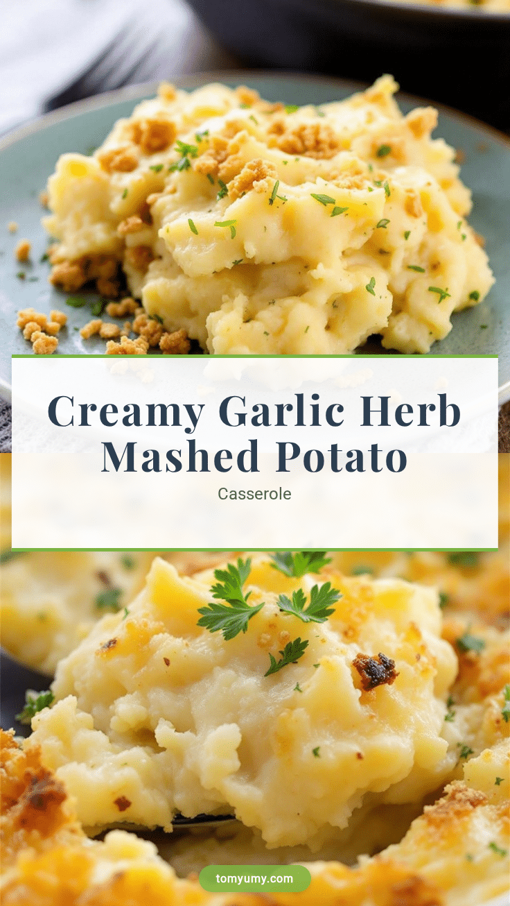 garlic herb mashed potato casserole recipe