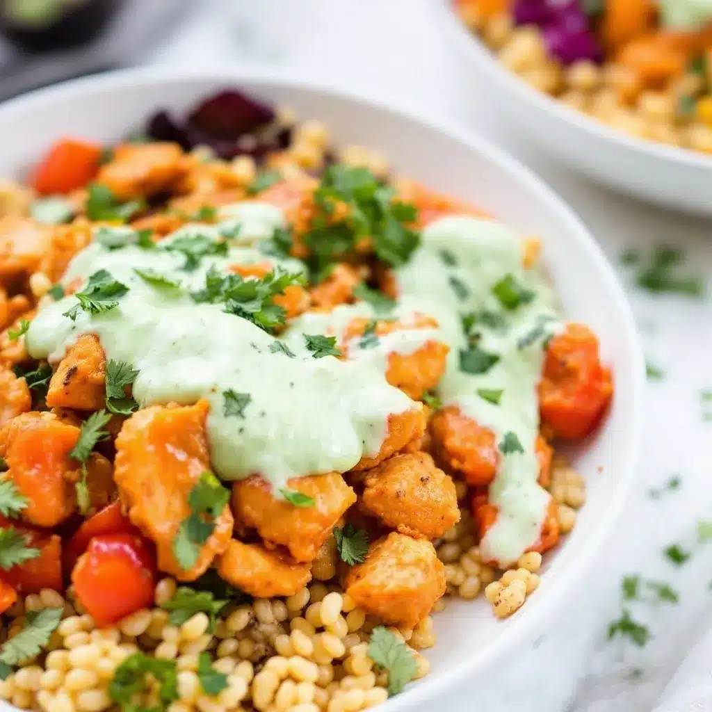 High-Protein Buffalo Chicken Meal Prep Bowls preparation steps