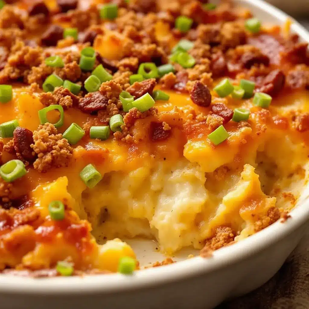 loaded baked potato casserole - featured image