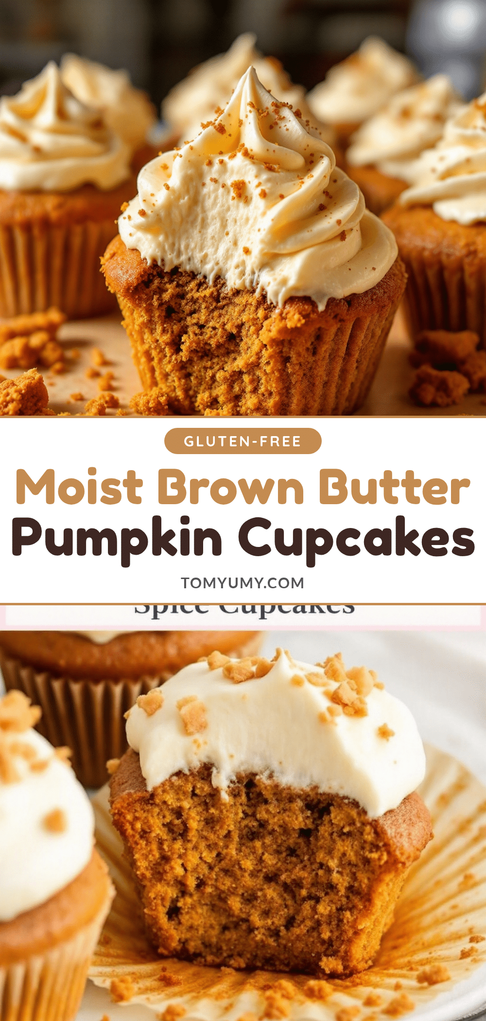 Moist Brown Butter Pumpkin Cupcakes recipe