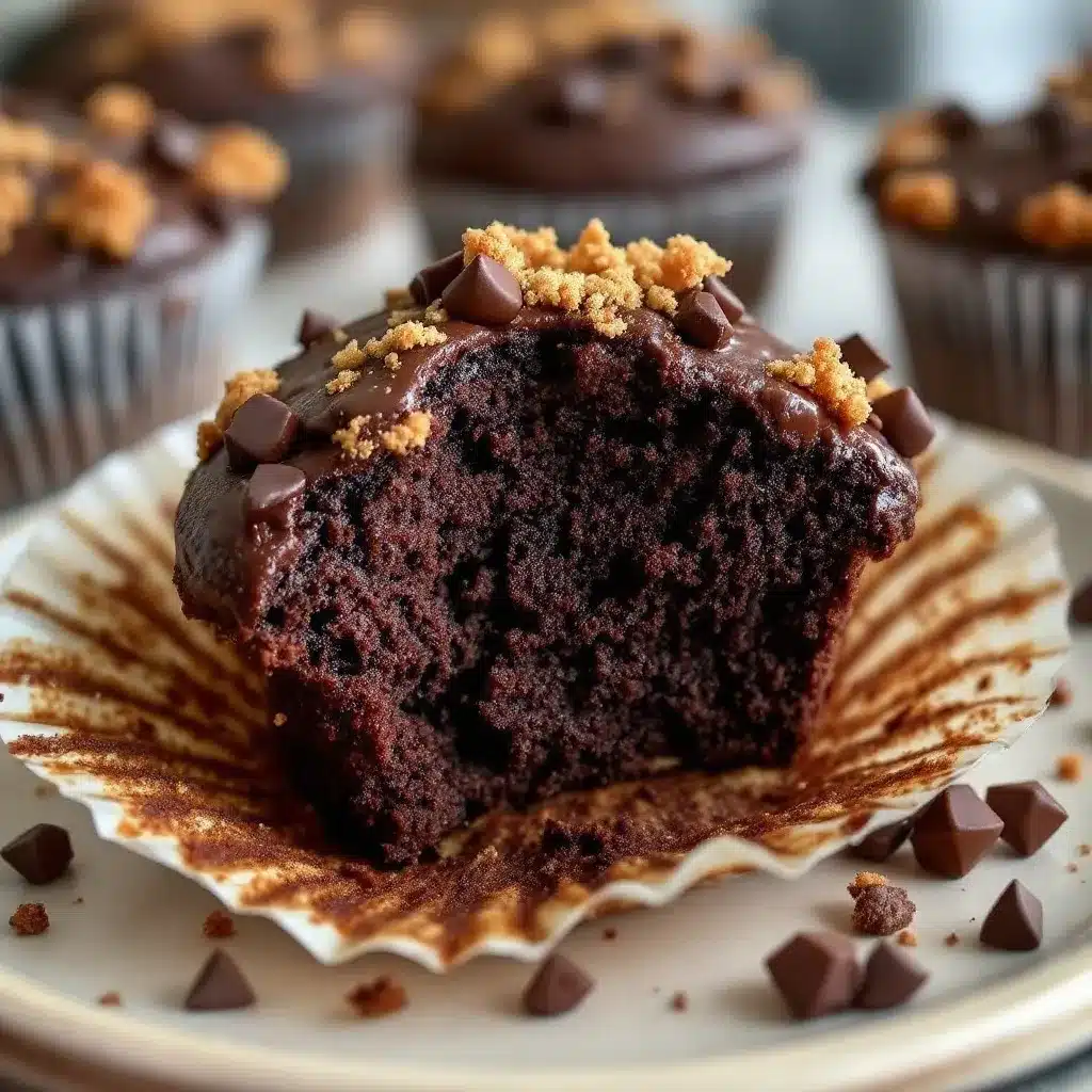 moist double chocolate zucchini muffins preparation steps