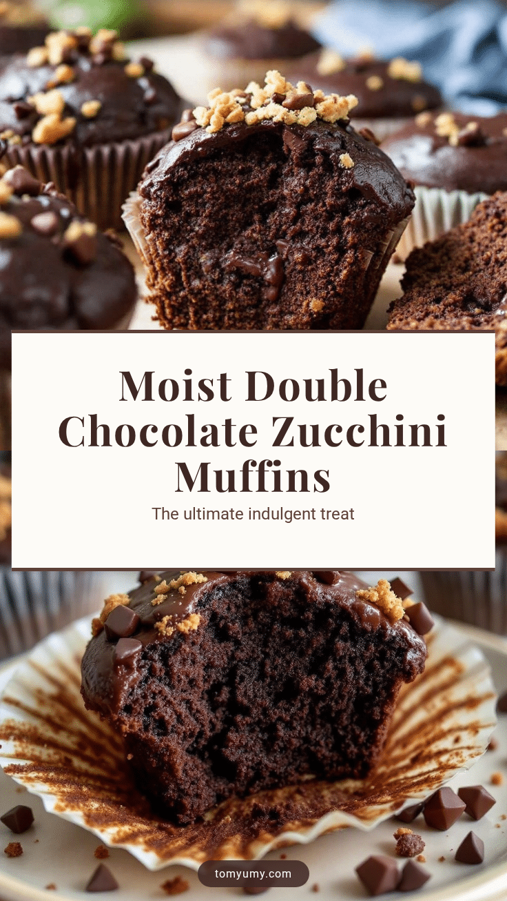 moist double chocolate zucchini muffins recipe