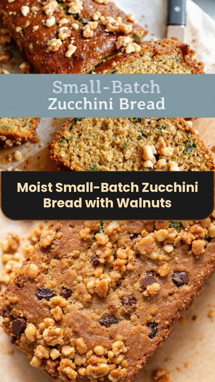 moist small-batch zucchini bread with walnuts recipe