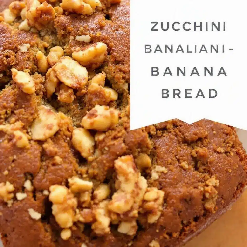 moist zucchini banana bread with walnuts preparation steps