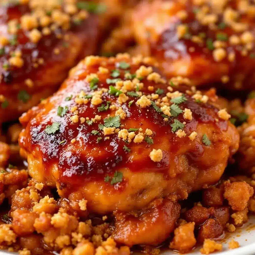 Peach Bourbon BBQ Chicken Thighs preparation steps