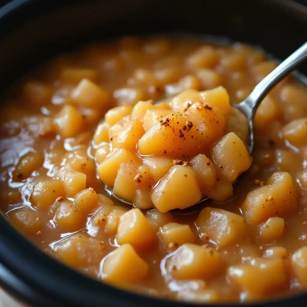 slow cooker cinnamon applesauce - featured image