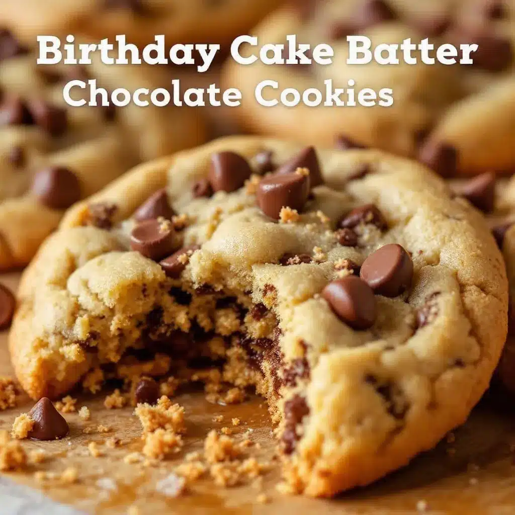 soft birthday cake batter chocolate chip cookies preparation steps