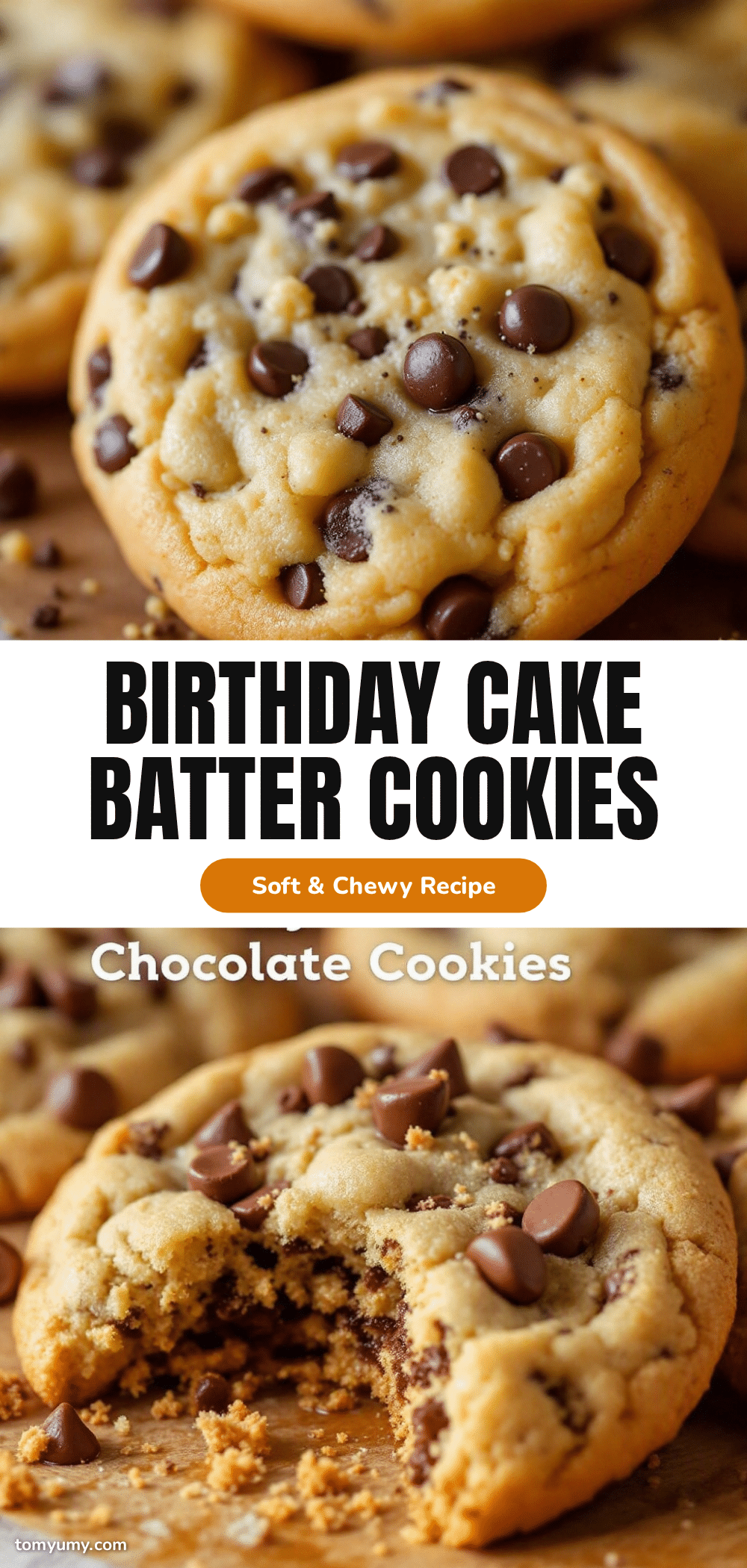 soft birthday cake batter chocolate chip cookies recipe
