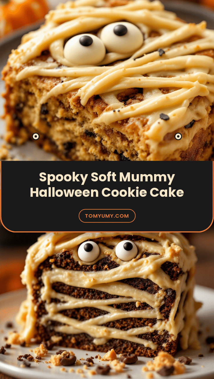 Spooky Soft Mummy Halloween Cookie Cake recipe