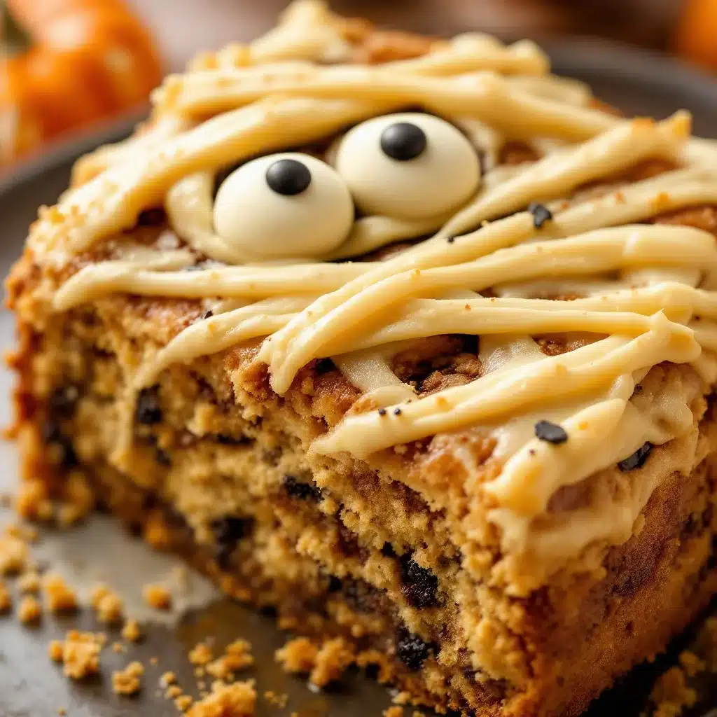 Spooky Soft Mummy Halloween Cookie Cake - featured image