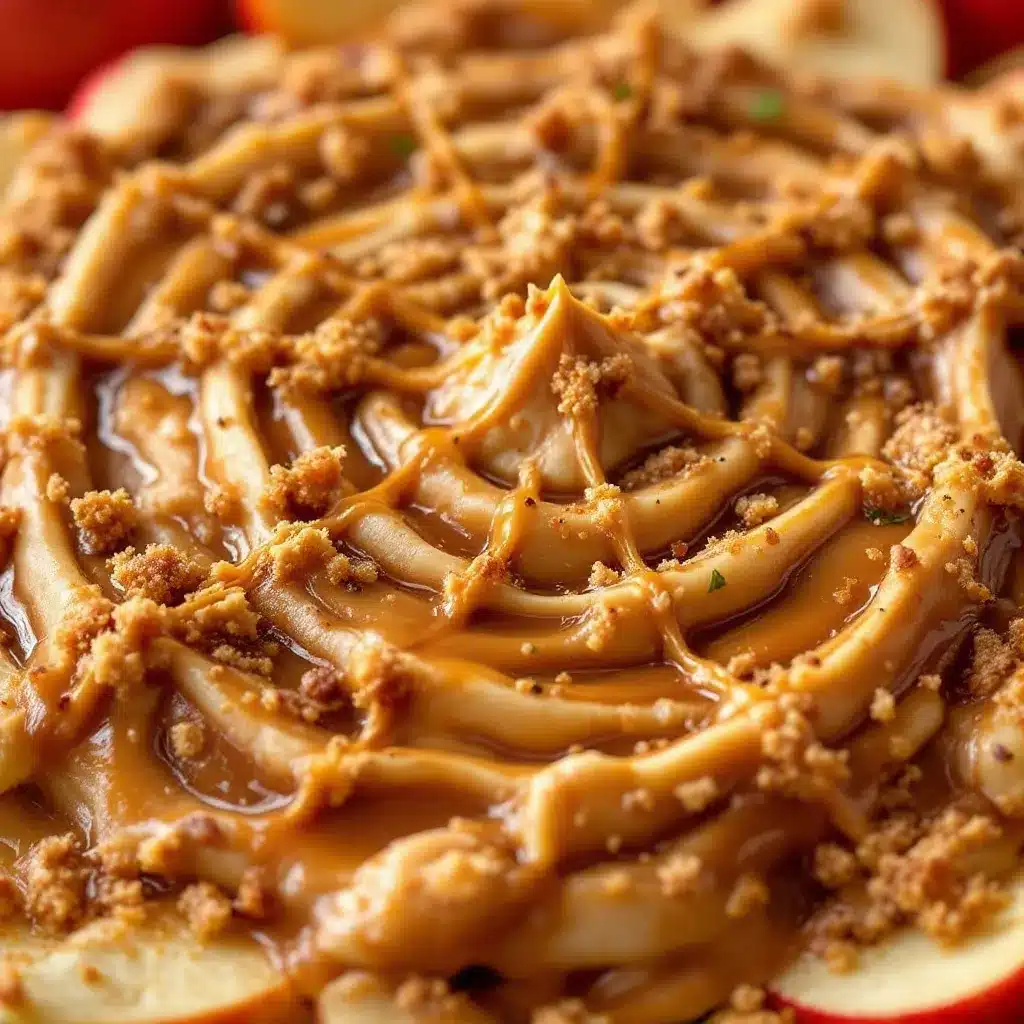spooky spiderweb caramel apple dip preparation steps
