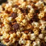spooky spiderweb halloween party popcorn mix - featured image