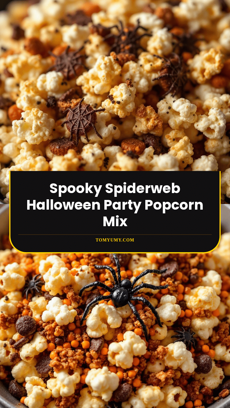 spooky spiderweb halloween party popcorn mix recipe