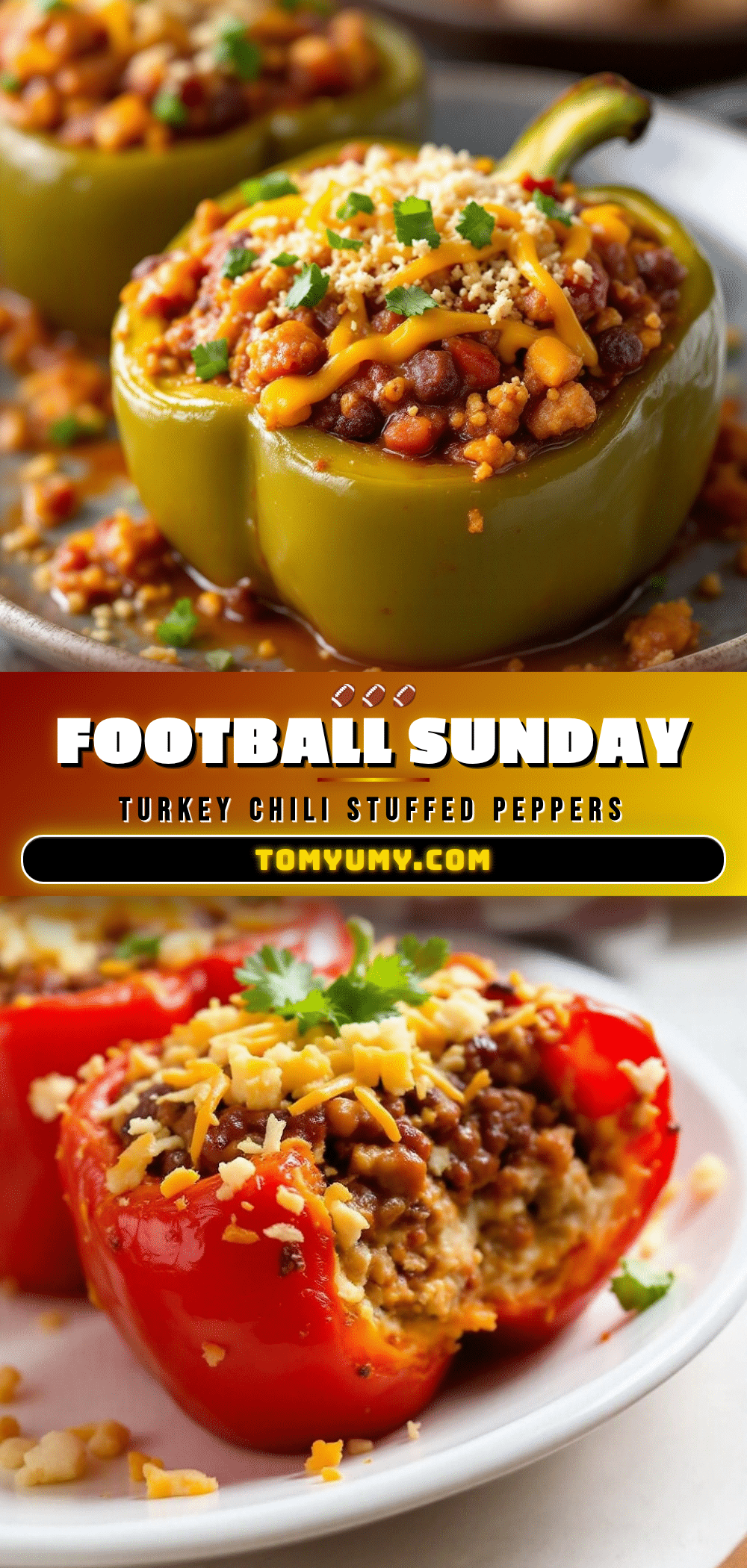 turkey chili stuffed bell peppers recipe