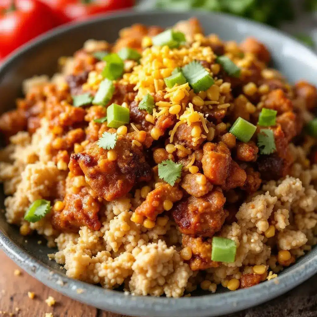 Turkey Taco Lunchbox Bowls preparation steps