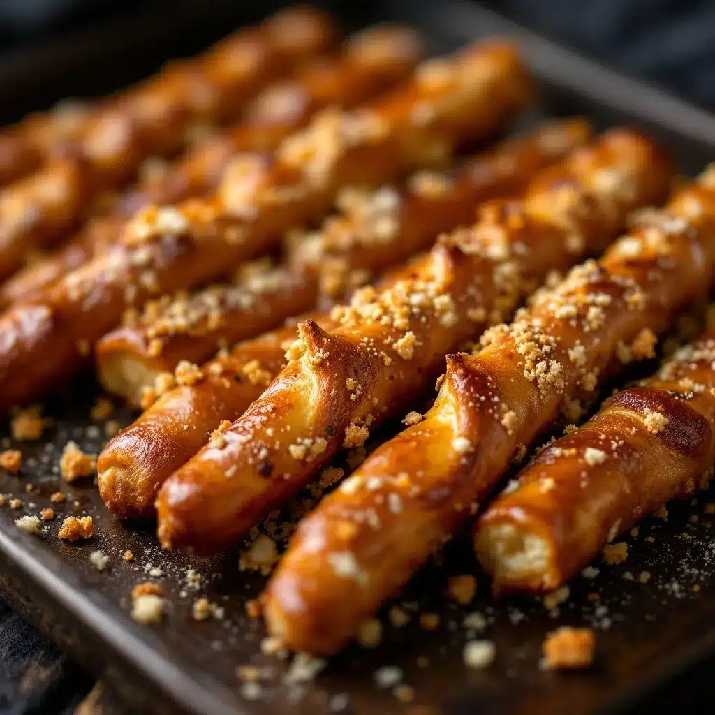 witch finger pretzel rods preparation steps