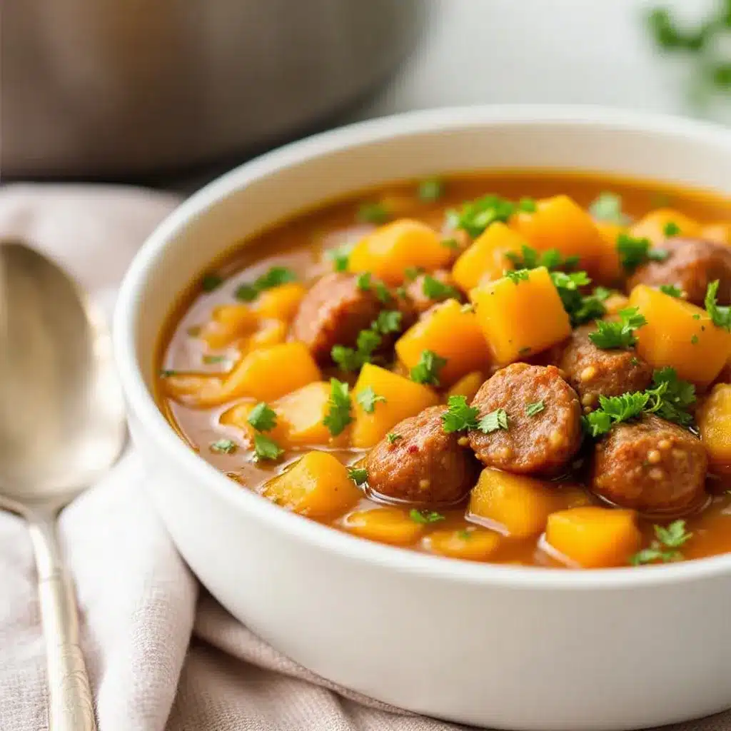 acorn squash and sausage soup preparation steps