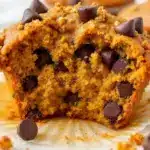 bakery-style pumpkin chocolate chip muffins - featured image