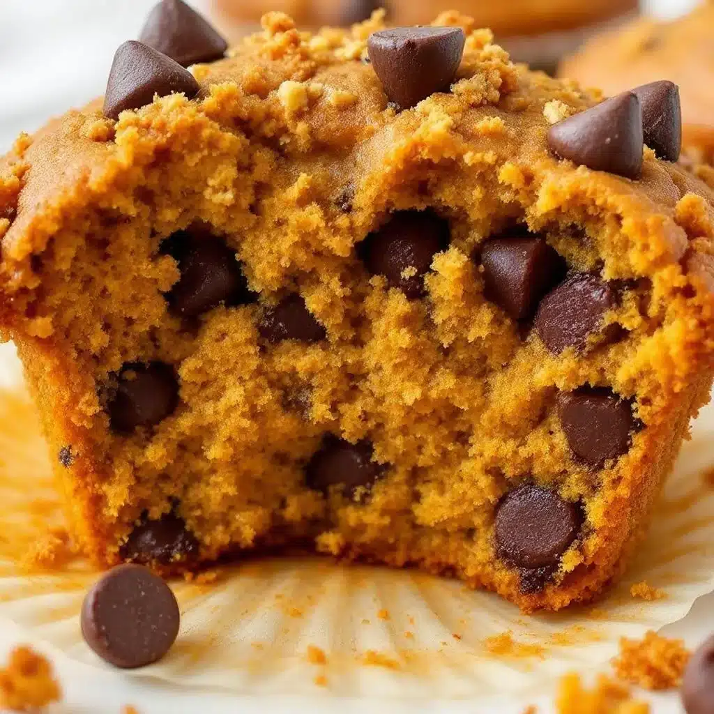 bakery-style pumpkin chocolate chip muffins - featured image