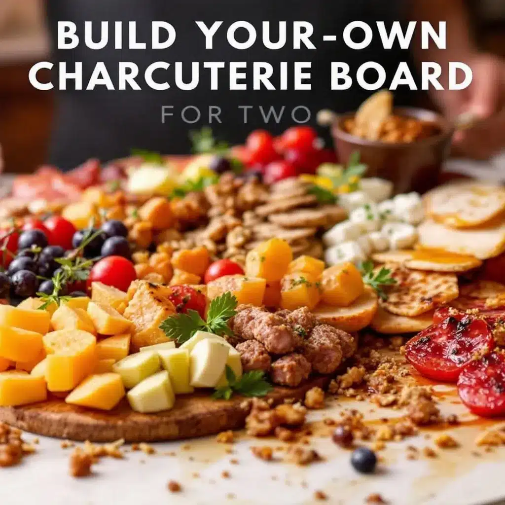 charcuterie board for two preparation steps