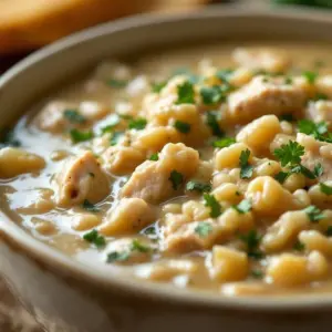 cozy creamy chicken and wild rice soup - featured image