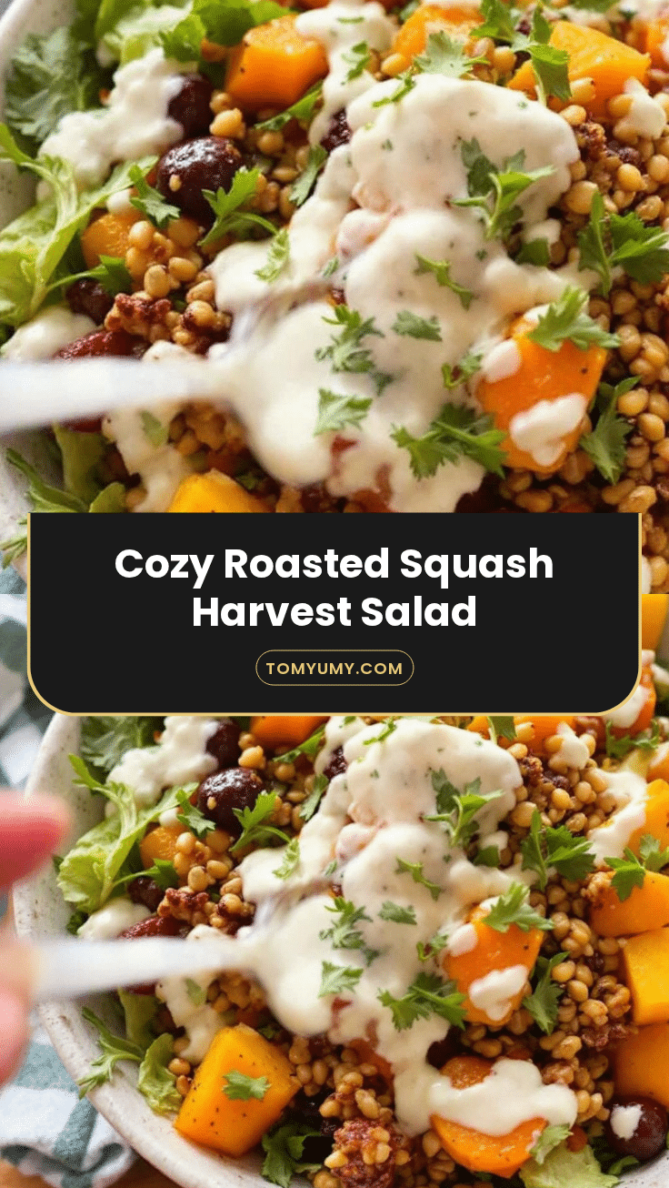cozy fall harvest salad with roasted squash recipe