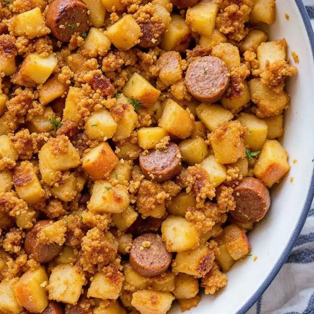 Cozy Gluten-Free Thanksgiving Stuffing with Sausage and Apples preparation steps