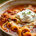 cozy lasagna soup - featured image