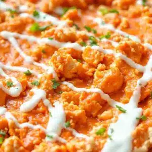 creamy buffalo chicken dip - featured image