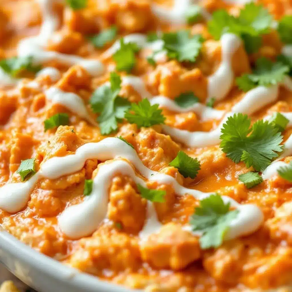 creamy buffalo chicken dip - featured image