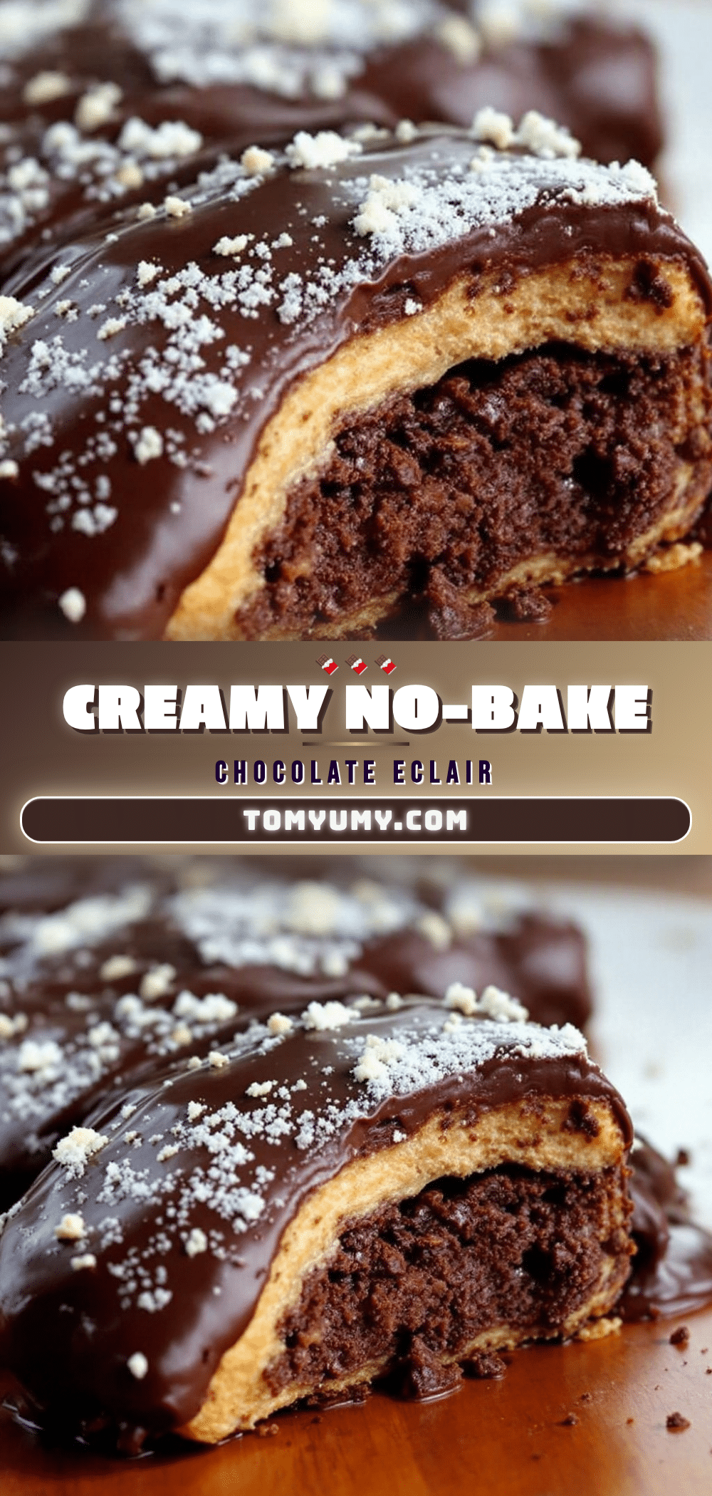 creamy no-bake chocolate eclair dessert recipe