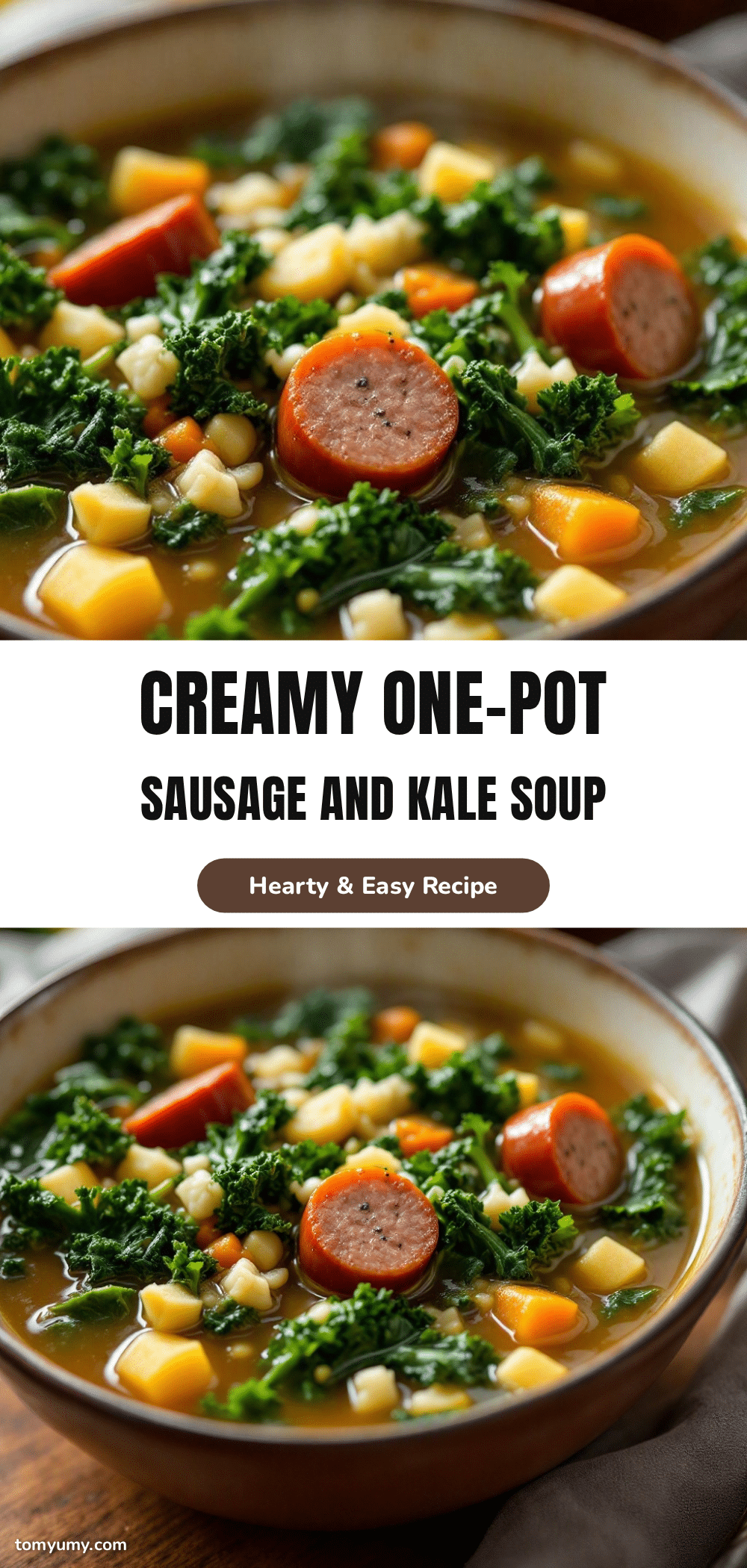 creamy one-pot sausage and kale soup recipe