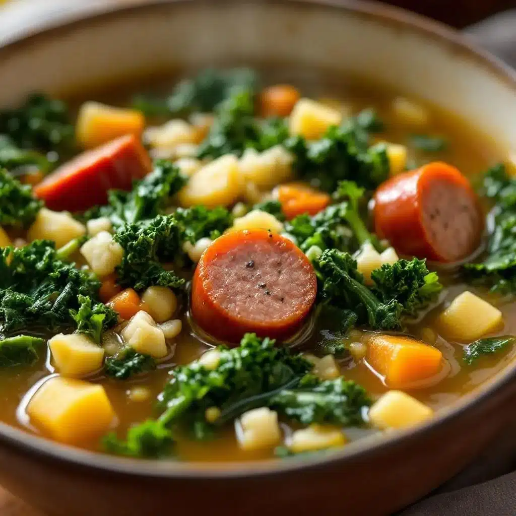 creamy one-pot sausage and kale soup - featured image