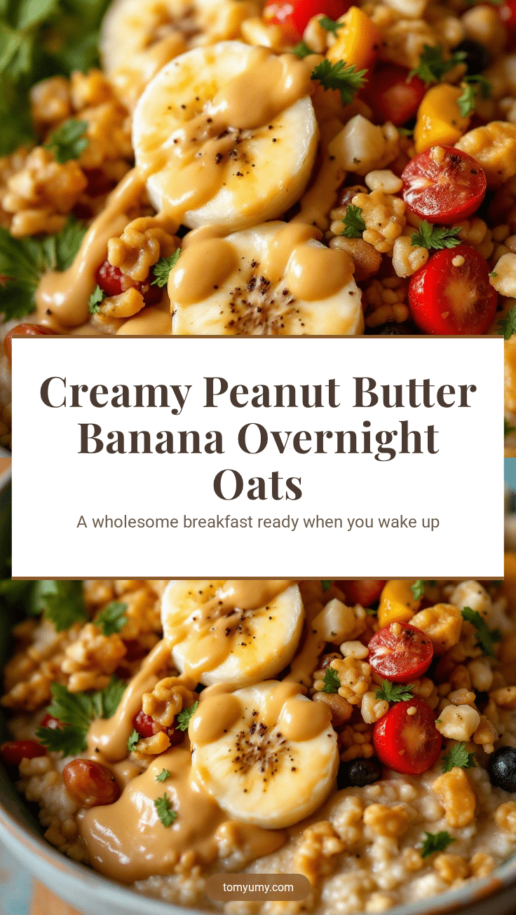 creamy peanut butter banana overnight oats recipe