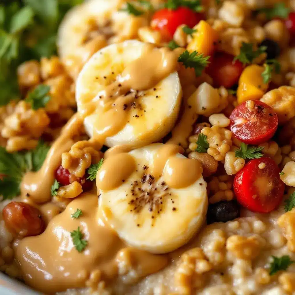 creamy peanut butter banana overnight oats - featured image