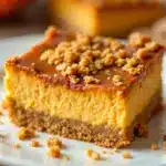creamy pumpkin cheesecake bars - featured image