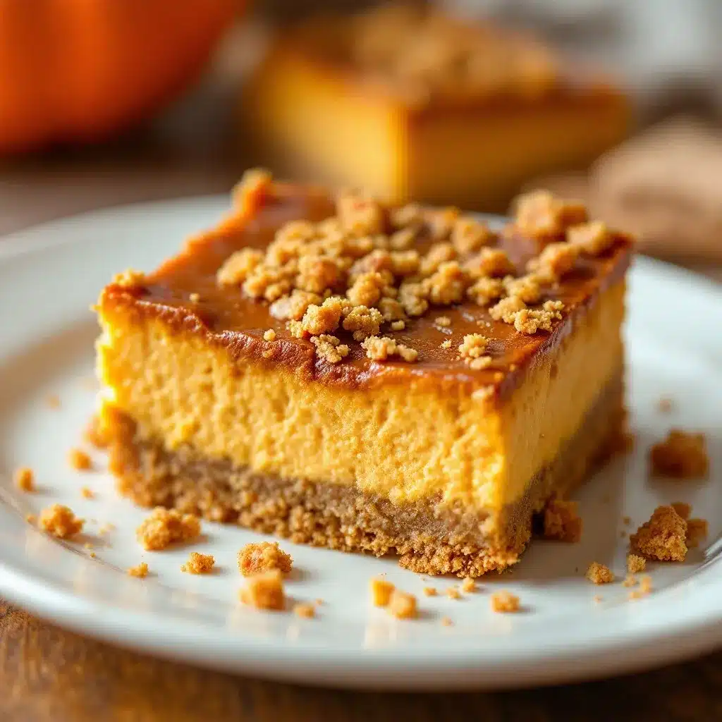 creamy pumpkin cheesecake bars preparation steps