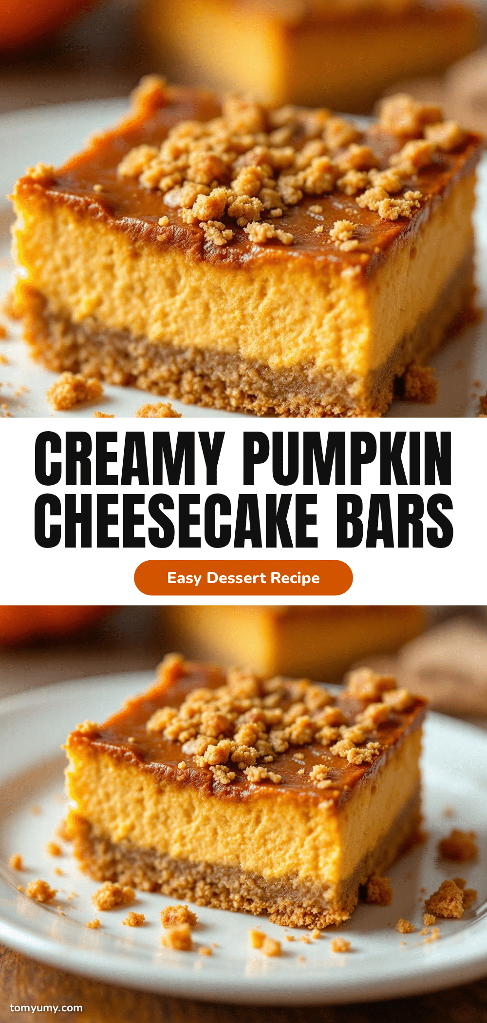creamy pumpkin cheesecake bars recipe